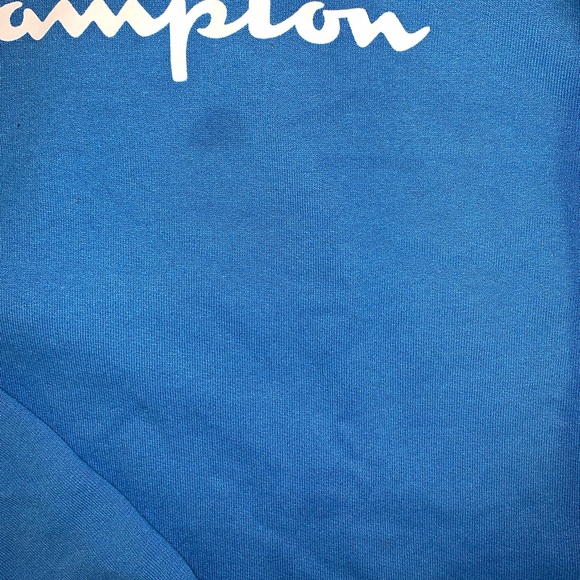 Blue champion women’s high collar hoodie - Picture 4 of 5